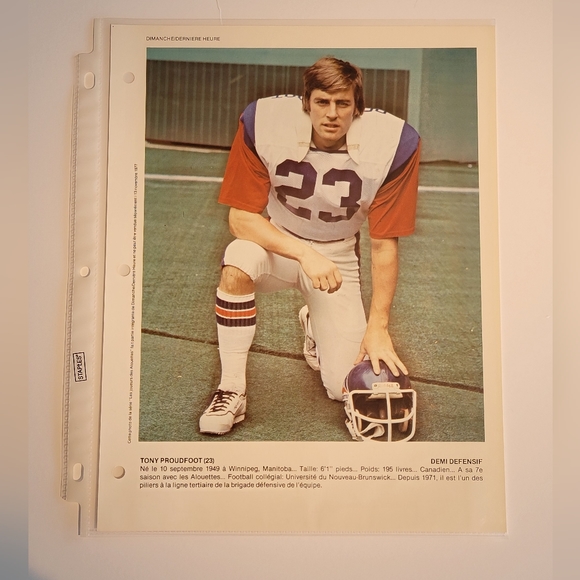 1977 Montreal Alouettes CFL Dimanche Derniere Heure Football Prints - Picture 5 of 8